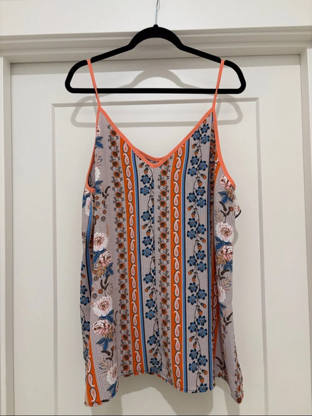 NEW [Haptics] Coral Ruffle V Neck Floral Print Sleeveless Tank Top Women’s 2X - Picture 8 of 9